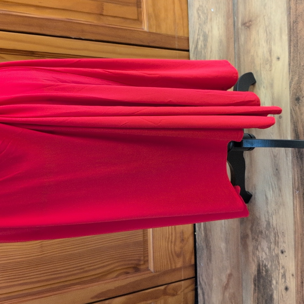 Perceptions Fit & Flare Faux Wrap Women's Red NWT M - Picture 5 of 9